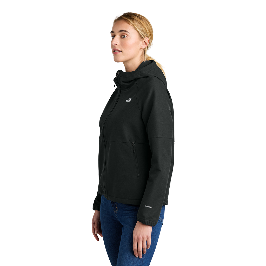 The North Face Women's TNF Black Heather Barr Lake Hooded Softshell Jacket