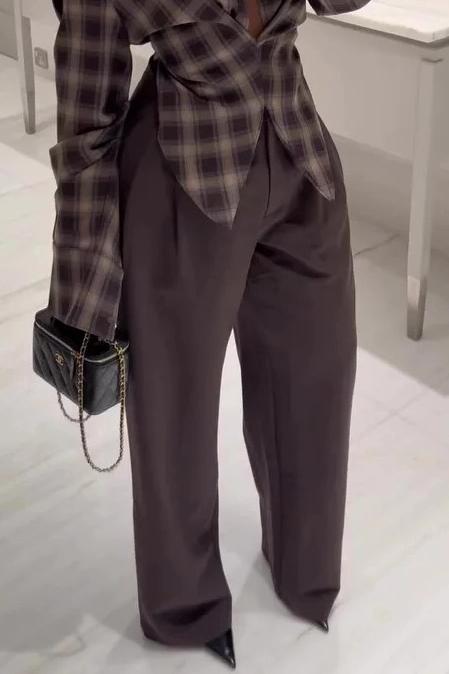 Pleated Pocket Blazer Pants