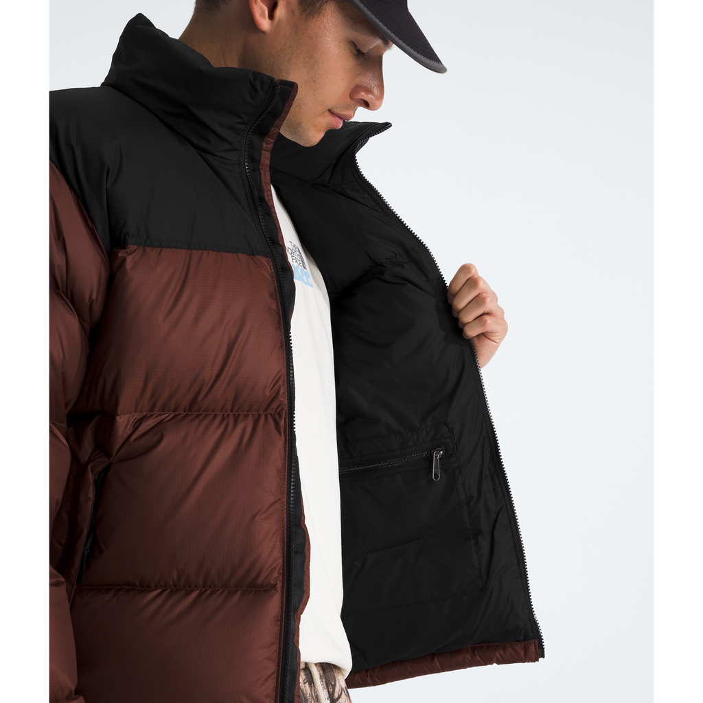 The North Face Men's 1996 Retro Nuptse Jacket in Ember Soil/TNF Black