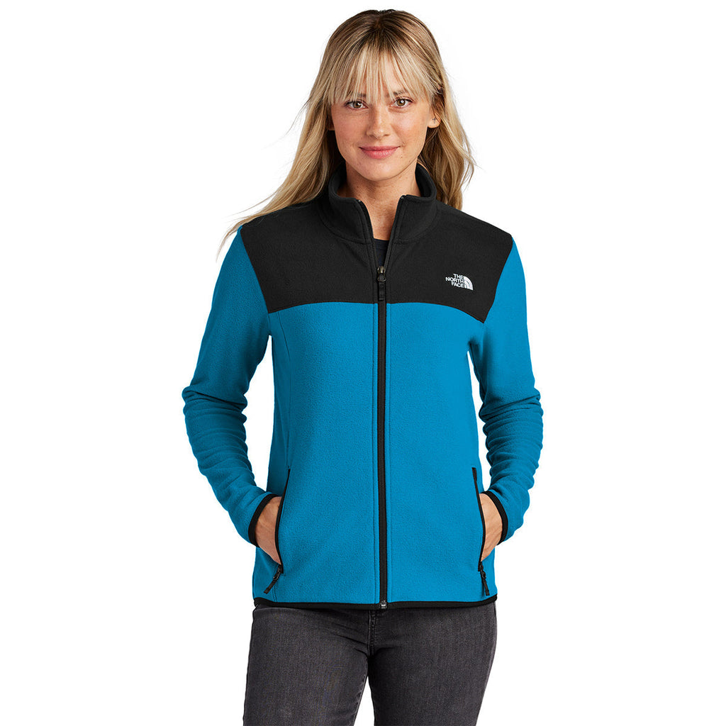 The North Face Women's Hero Blue/TNF Black Glacier Full-Zip Fleece Jacket