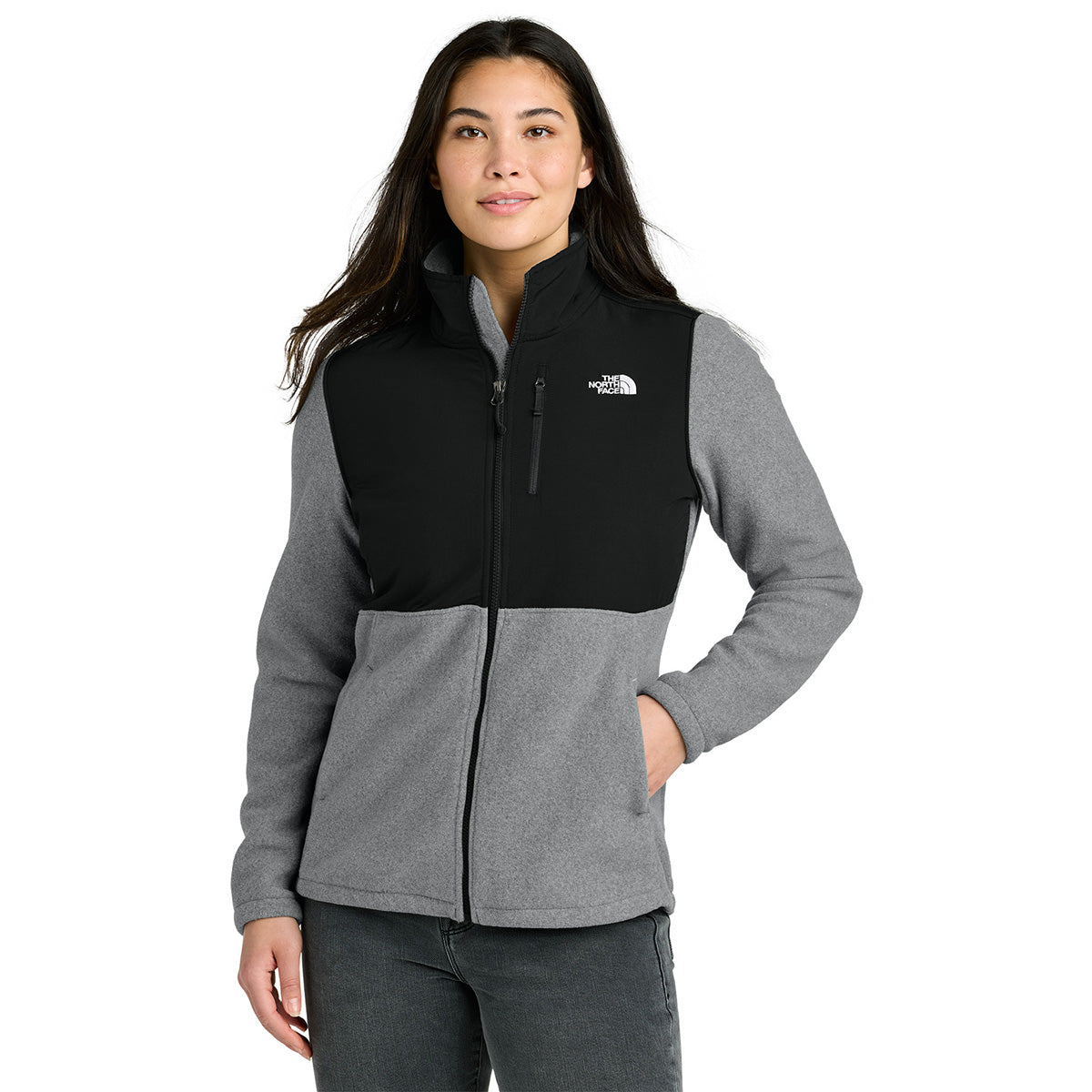 The North Face Women's TNF Medium Grey Heather/TNF Black Highest Peak Full-Zip Fleece Jacket