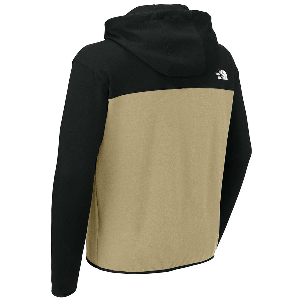 The North Face Men's Khaki Stone/TNF Black Double-Knit Full-Zip Hoodie